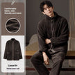 Men's Pajamas Plus Size Long Sleeve Warm Loungewear Suit