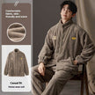 Men's Pajamas Plus Size Long Sleeve Warm Loungewear Suit