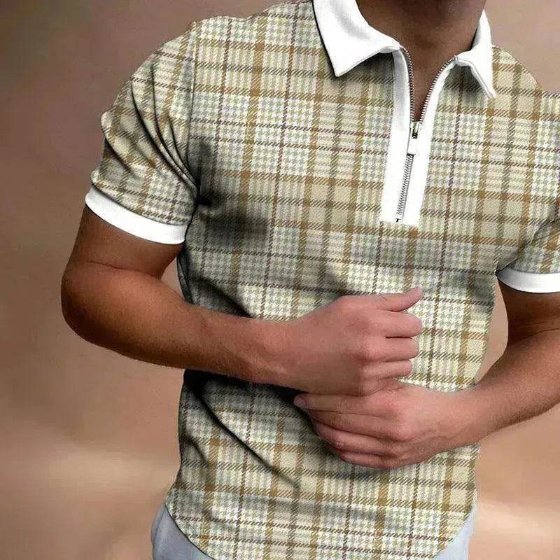 Men's Polo Short-Sleeve Summer Hedging Style Shirt