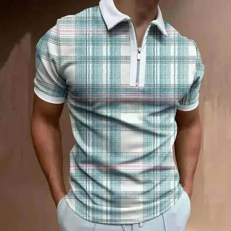 Men's Polo Short-Sleeve Summer Hedging Style Shirt