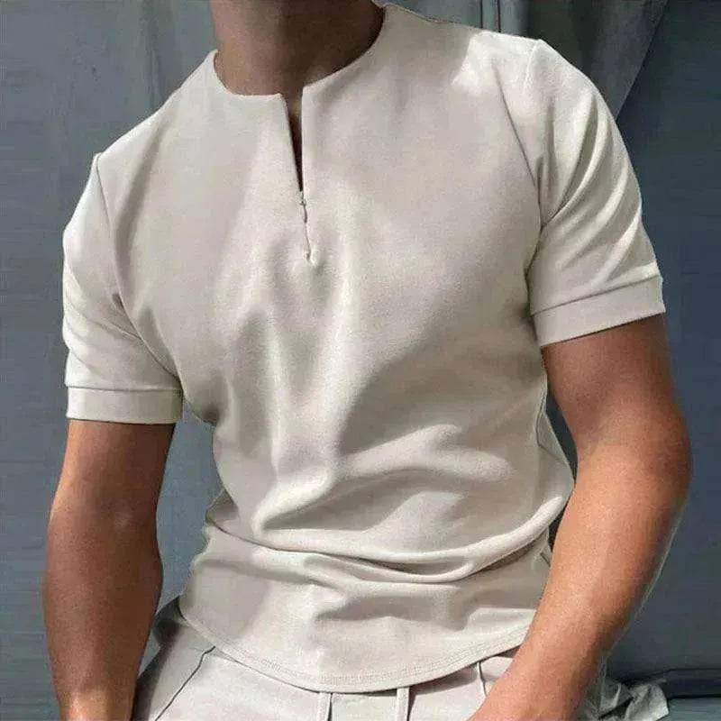 Men's Polo Short-Sleeve Summer Hedging Style Shirt