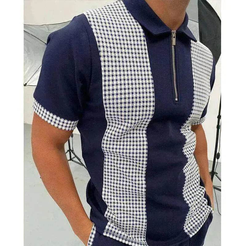 Men's Polo Short-Sleeve Summer Hedging Style Shirt