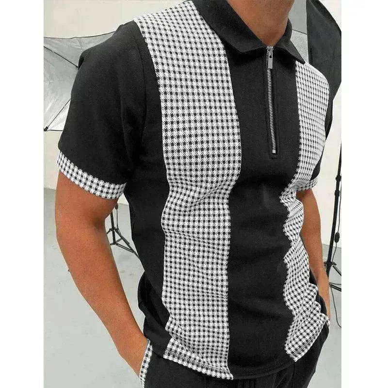 Men's Polo Short-Sleeve Summer Hedging Style Shirt