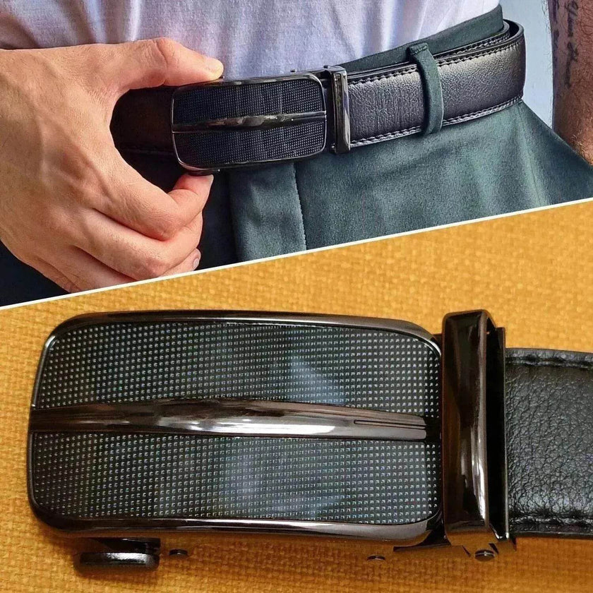 Men's Ratchet Belt Leather Mens Belt With Slide Buckle Ratchet Belts For Men USA