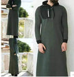 Men's Simple Solid Arabian Pullover Robe