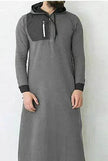 Men's Simple Solid Arabian Pullover Robe
