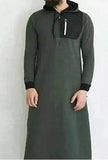 Men's Simple Solid Arabian Pullover Robe