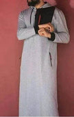 Men's Simple Solid Arabian Pullover Robe