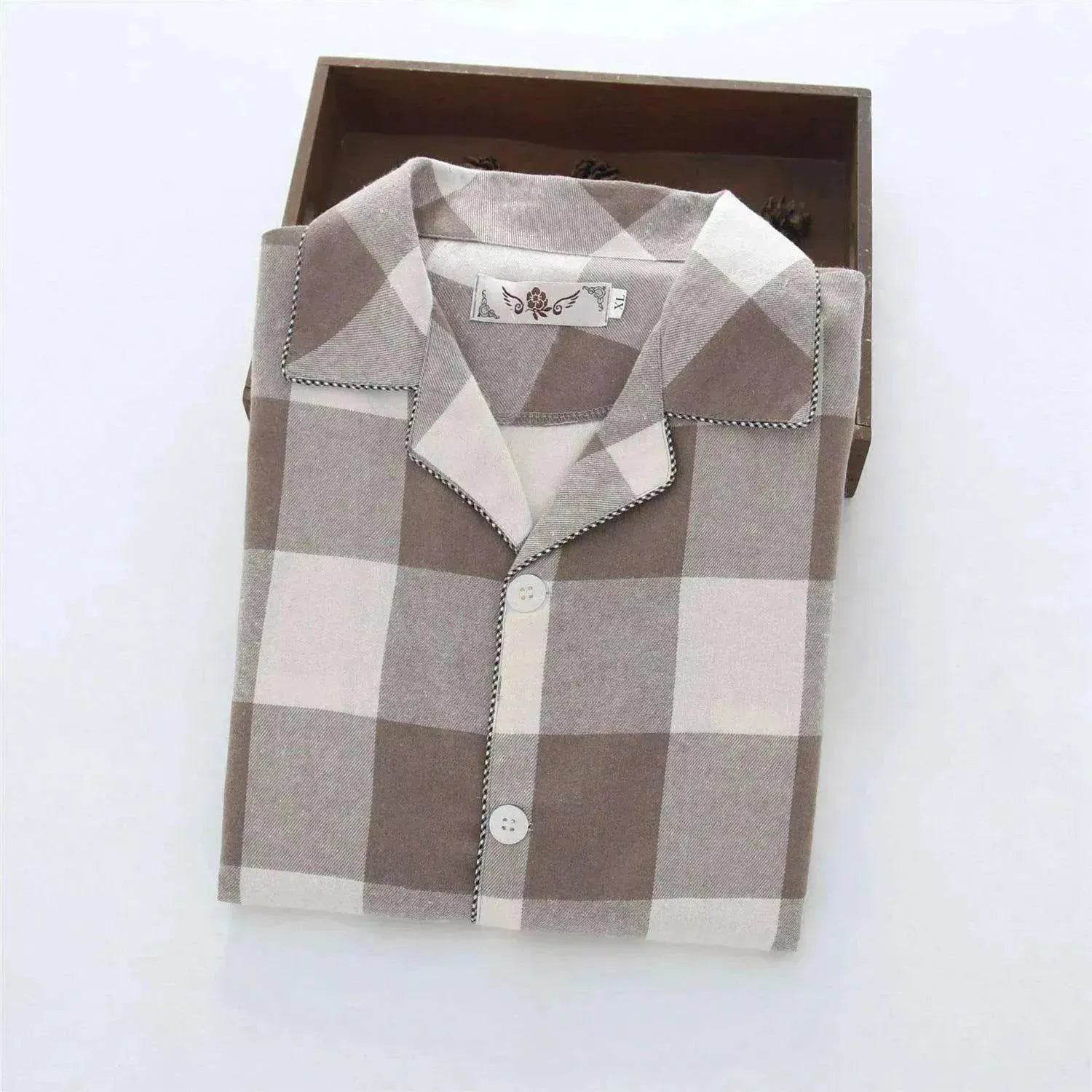 Men's Warm Cloth Flannel Pajama Suit