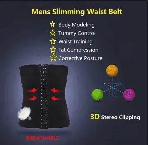 Men's abdomen invisible retractable seal waist clip breathable belt
