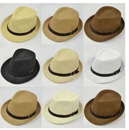 Men's casual straw hats for summer trips: trendy sunshade!