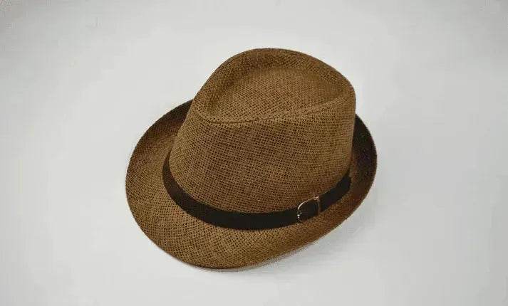 Men's casual straw hats for summer trips: trendy sunshade!