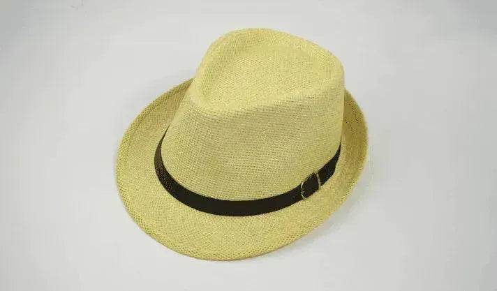 Men's casual straw hats for summer trips: trendy sunshade!