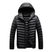 Men's Lightweight Down Jacket – Hooded Duck Down Winter Coat