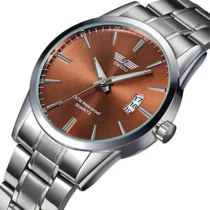 Men's steel single-day watches, non-mechanical, wholesale foreign trade