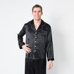 Men's Mulberry Silk Pajama Set Black