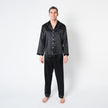 Men's Mulberry Silk Pajama Set Black