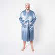 Men's Mulberry Silk Robe Twilight Blue