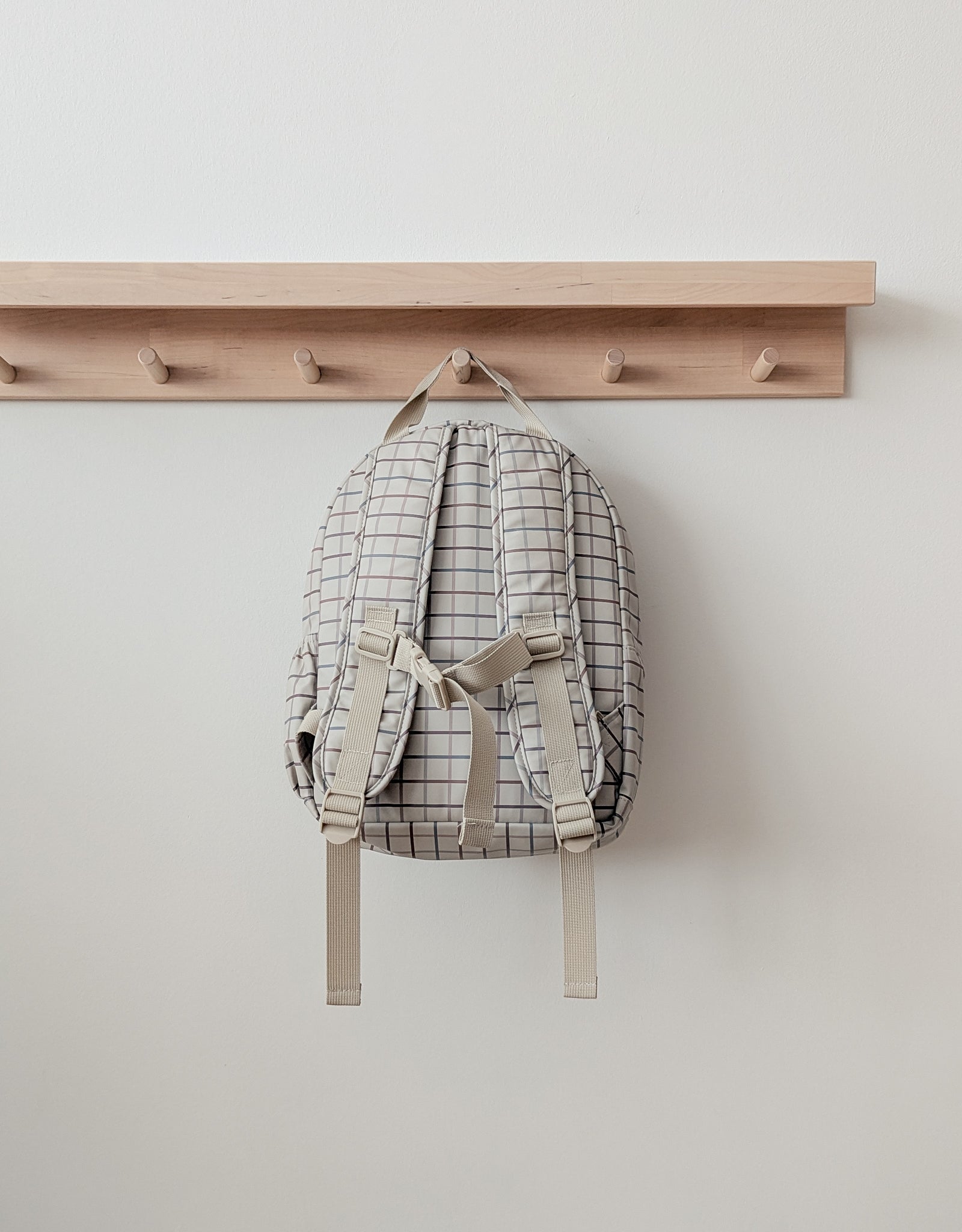 Mini backpack - Taupe check - Menoum