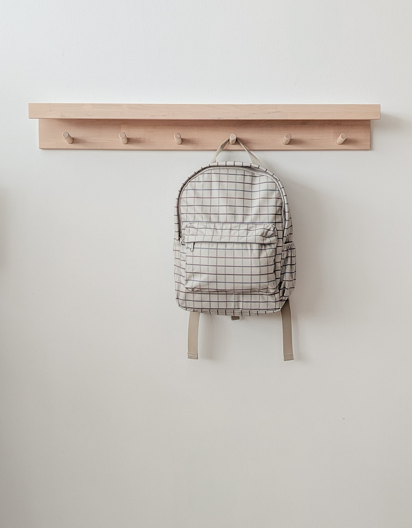 Mini backpack - Taupe check - Menoum