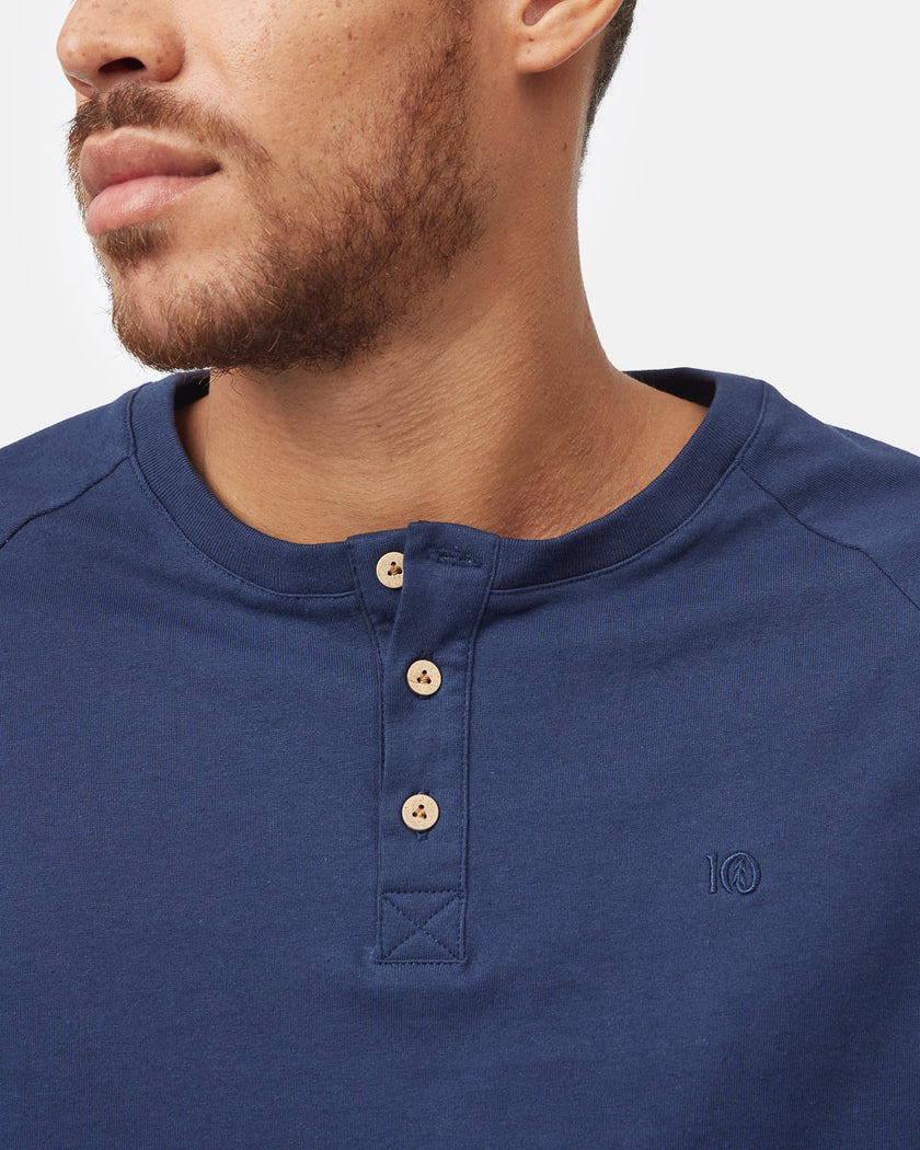 Recycled Cotton Classic Henley Longsleeve