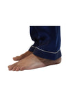 Men's Mulberry Silk Pajama Set Navy Blue