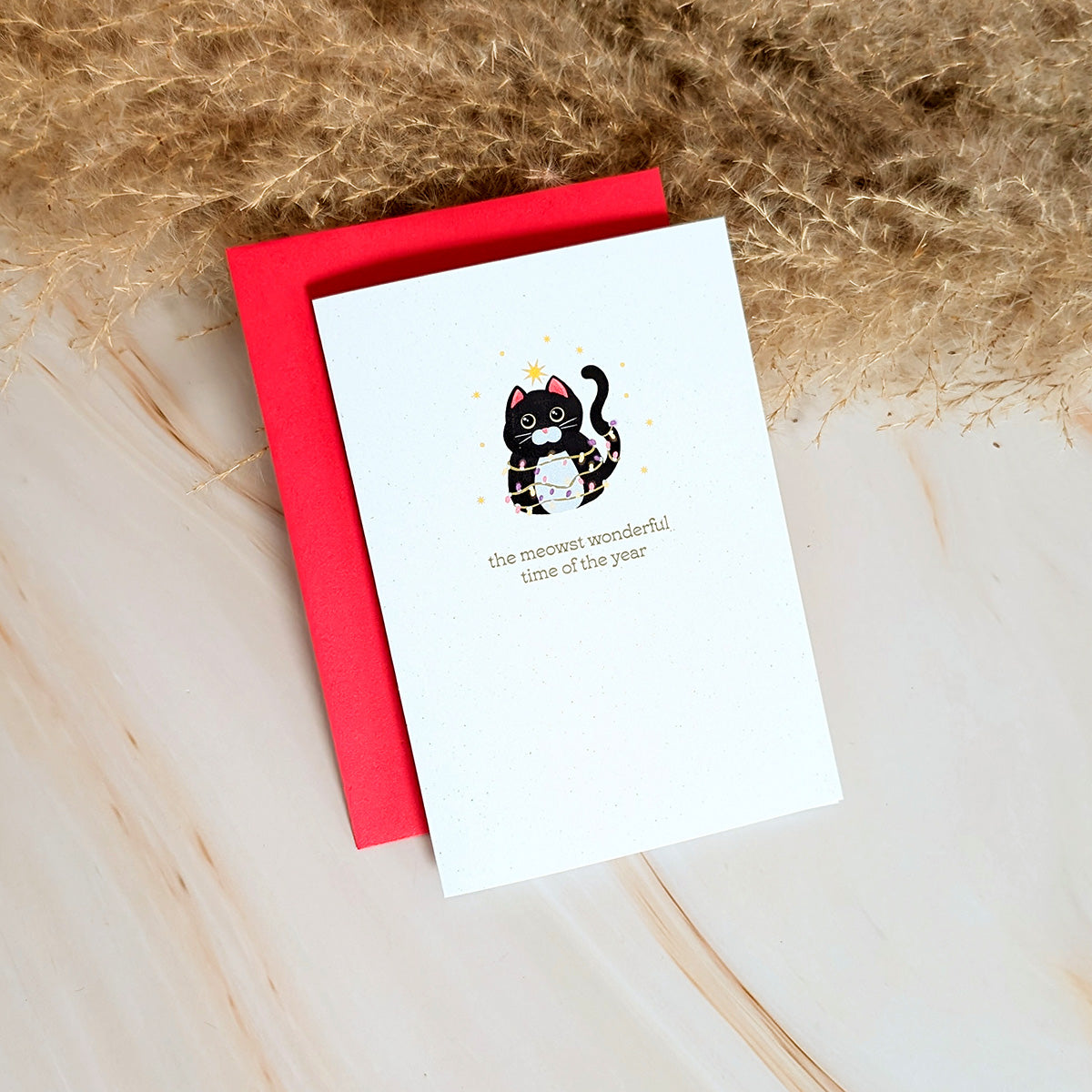 The Meowst Wonderful Time of the Year Mini Holiday Cat Card