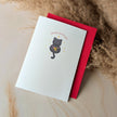 Meowy and Bright Mini Cat Holiday Greeting Card