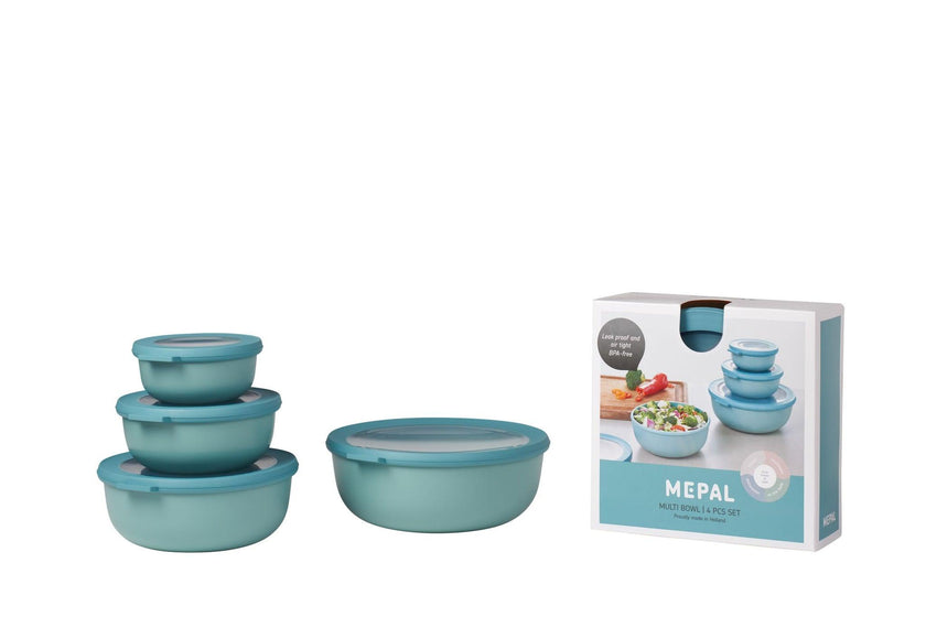 Mepal - Cirqula 4-Piece Round Shallow Container Set