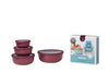 Mepal - Cirqula 4-Piece Round Shallow Container Set