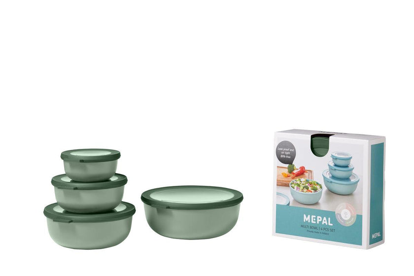 Mepal - Cirqula 4-Piece Round Shallow Container Set