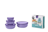 Mepal - Cirqula 4-Piece Round Shallow Container Set