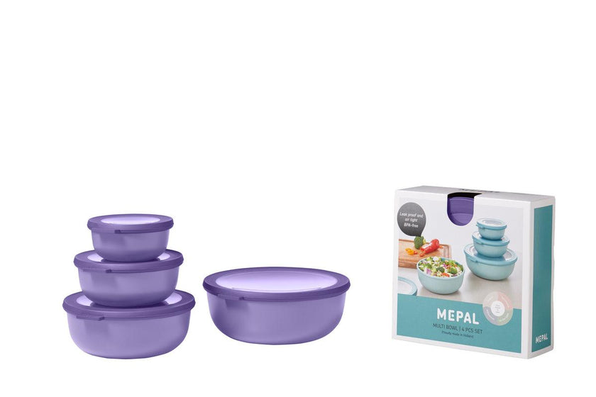 Mepal - Cirqula 4-Piece Round Shallow Container Set