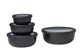 Mepal - Cirqula 4-Piece Round Shallow Container Set