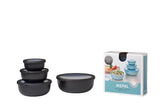 Mepal - Cirqula 4-Piece Round Shallow Container Set
