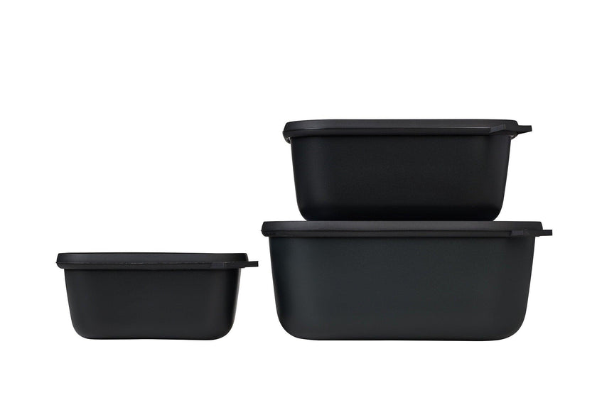 Mepal - Cirqula Multi-Bowl Deep Rectangular 3-Part Set