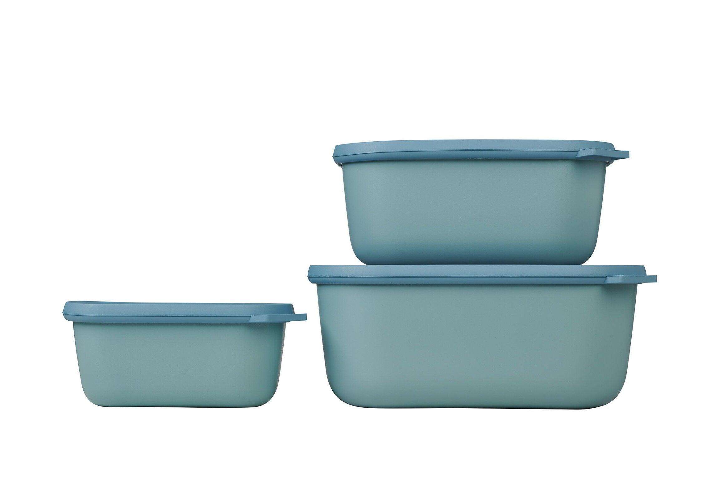 Mepal - Cirqula Multi-Bowl Deep Rectangular 3-Part Set