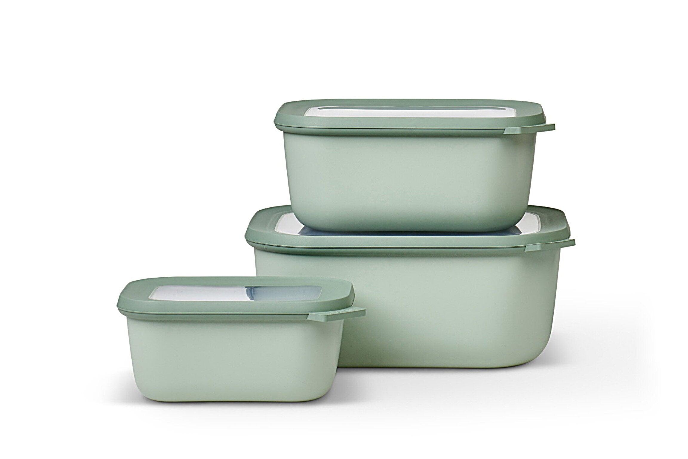Mepal - Cirqula Multi-Bowl Deep Rectangular 3-Part Set