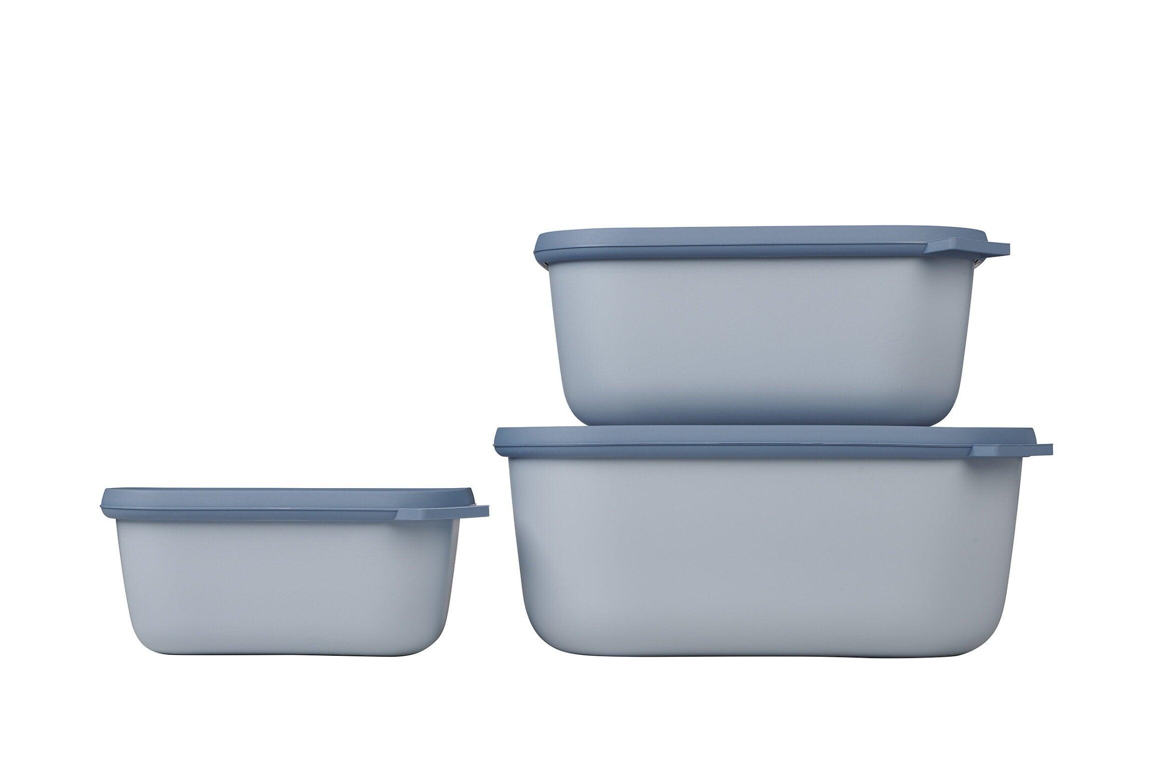 Mepal - Cirqula Multi-Bowl Deep Rectangular 3-Part Set