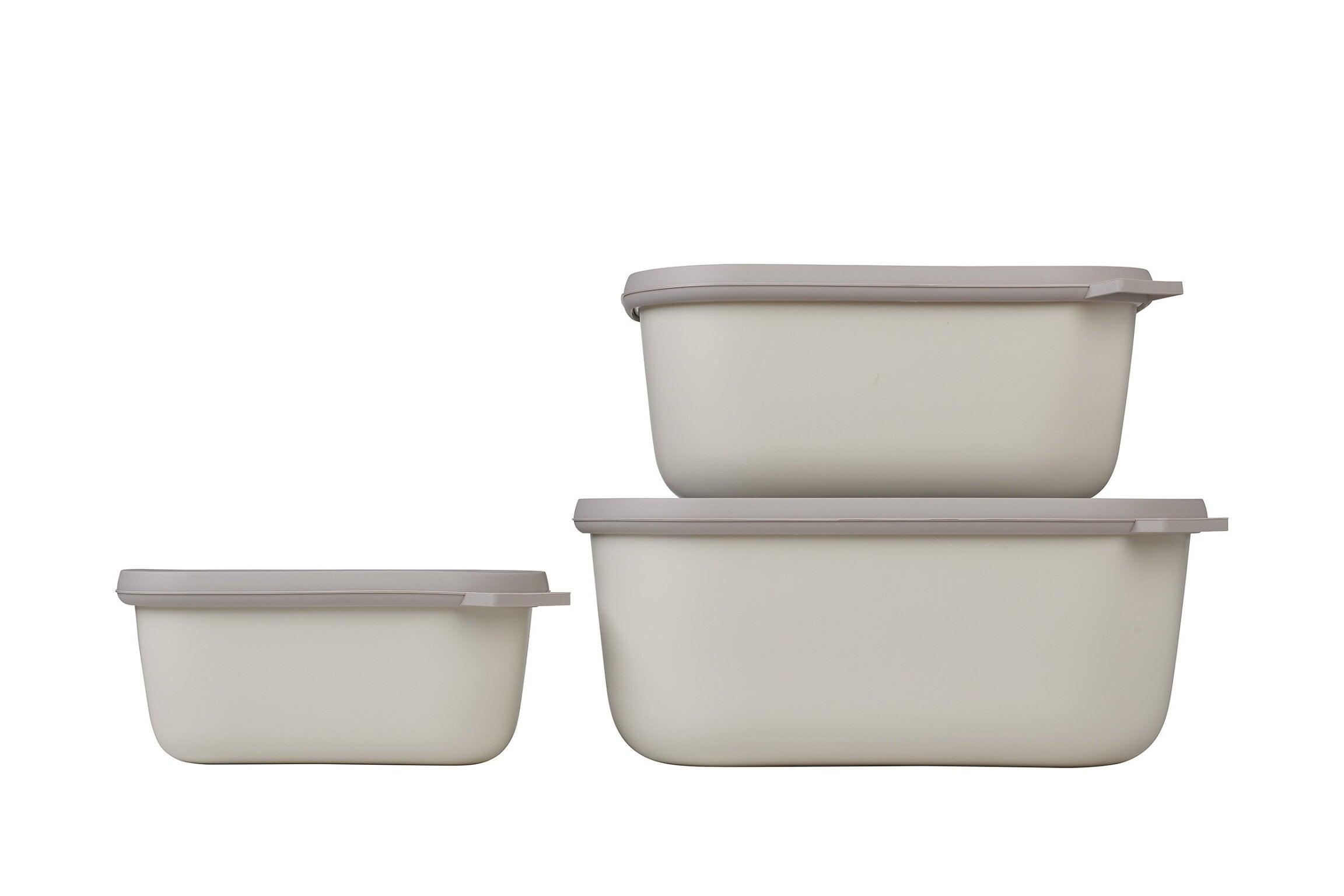 Mepal - Cirqula Multi-Bowl Deep Rectangular 3-Part Set