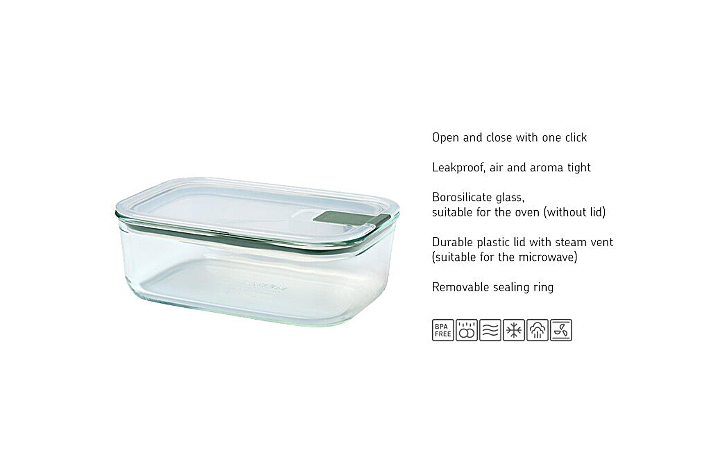 Mepal - Boîte de conservation alimentaire en verre Easyclip 1500 ml / 51 oz