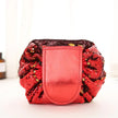 Mermaid Sequins design Cosmetic Bag Drawstring Makeup Case Women Travel Make Up Organizer Storage Pouch Toiletry Wash Kit