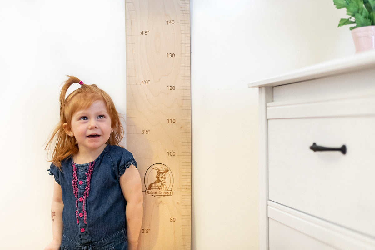 Règle en bois pour enfant - Droite