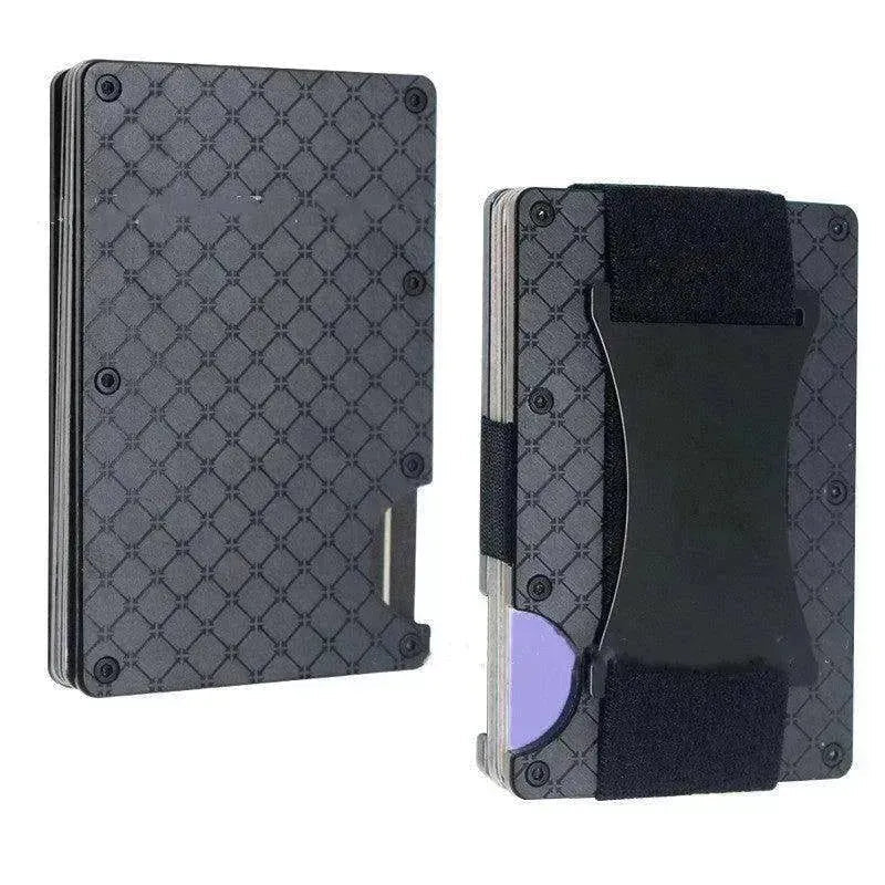 Metal Card Wrapped Carbon Fiber RFID Anti theft Brush Wallet