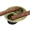 Metal Double Slot Retro Personality Ashtray