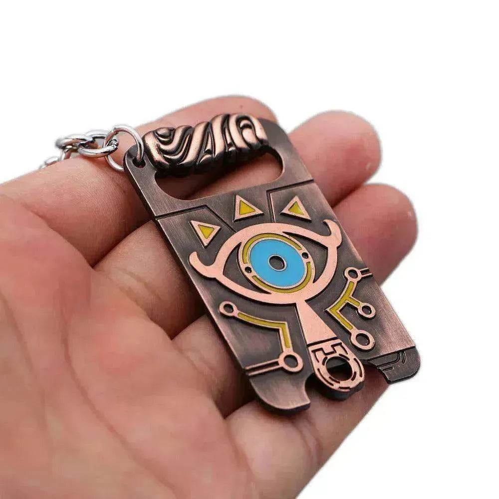 Zelda Sheikah Eye Metal Keychain – Gaming Collectible Bottle Opener