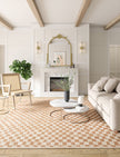 Metro Checkered Natural Rug