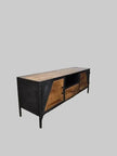 Meuble Télé AZERA Bois de Manguier et acier gris vintage