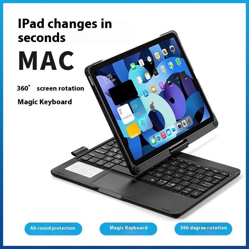 iPad Keyboard Case with Touchpad – 360° Rotating Bluetooth Keyboard for iPad Air 5/4 & iPad Pro 11