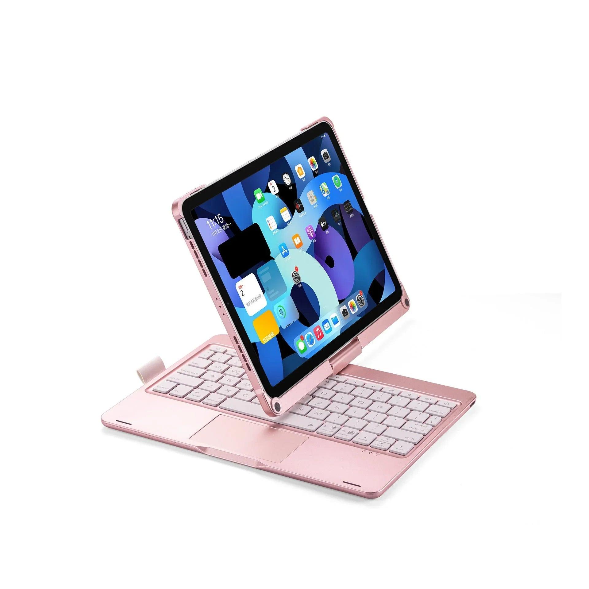 iPad Keyboard Case with Touchpad – 360° Rotating Bluetooth Keyboard for iPad Air 5/4 & iPad Pro 11